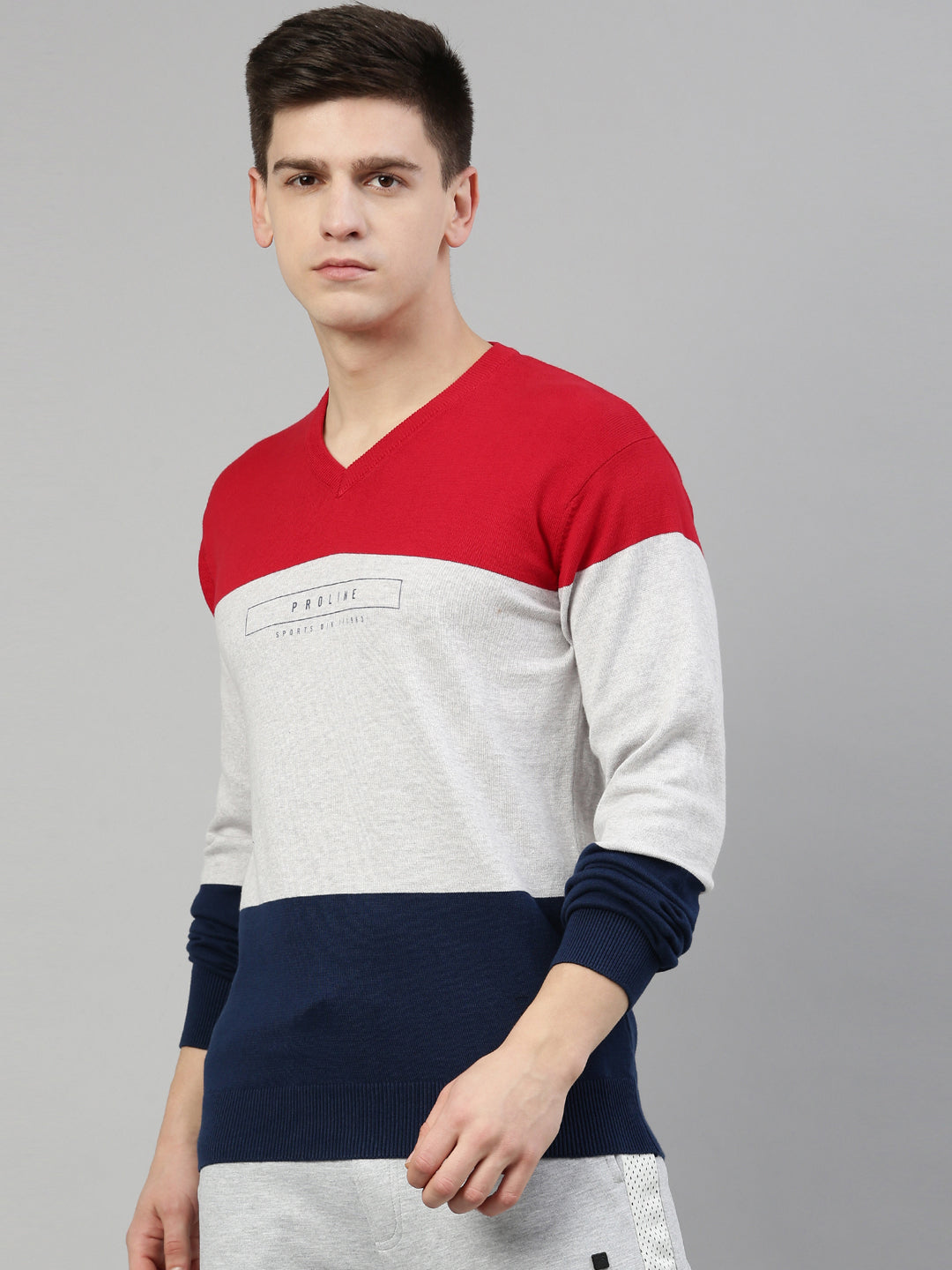 Men's Color Block Comfort Fit Jumpers