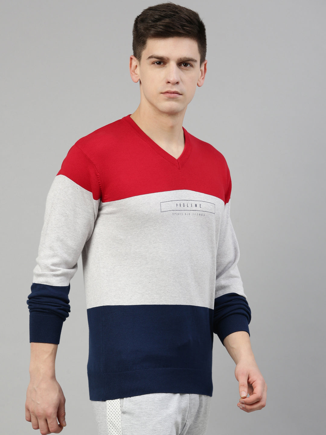 Men's Color Block Comfort Fit Jumpers