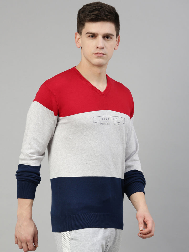 Men's Color Block Comfort Fit Jumpers