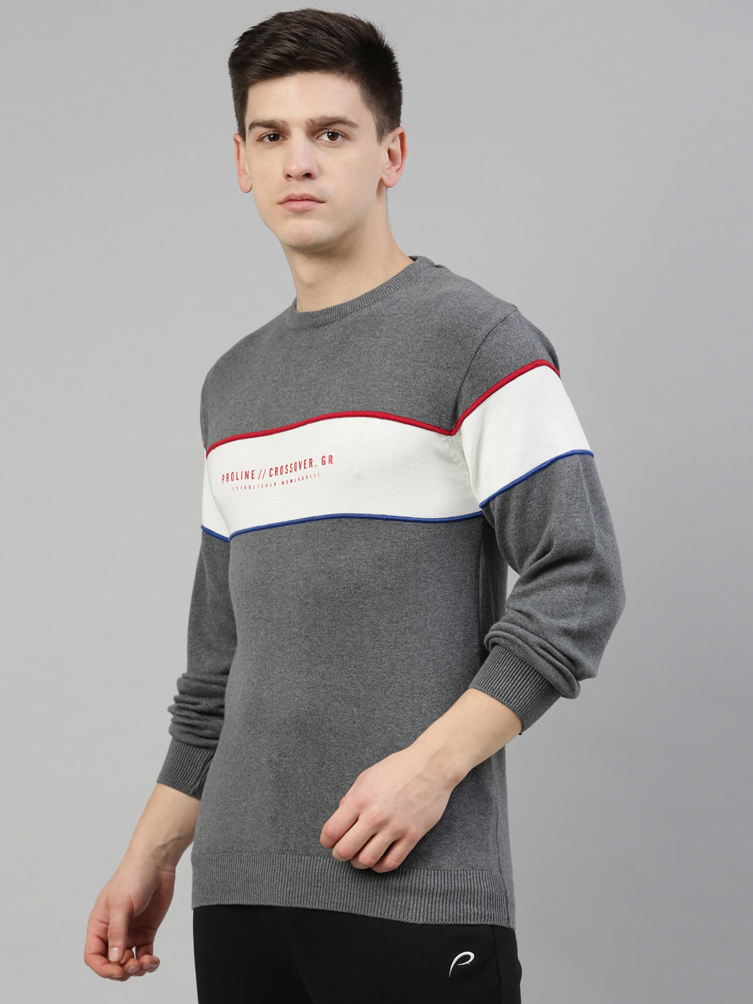Men's Color Block Comfort Fit Jumpers