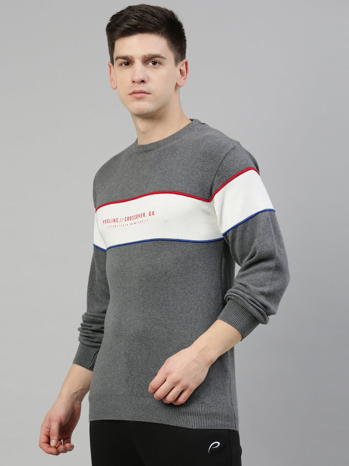 Men's Color Block Comfort Fit Jumpers