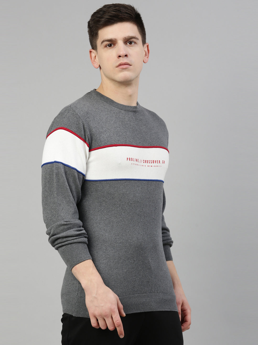 Men's Color Block Comfort Fit Jumpers