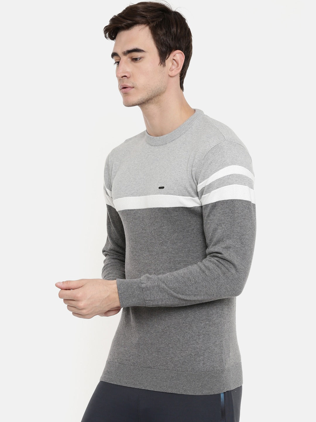 Men's Color Block Comfort Fit Jumpers