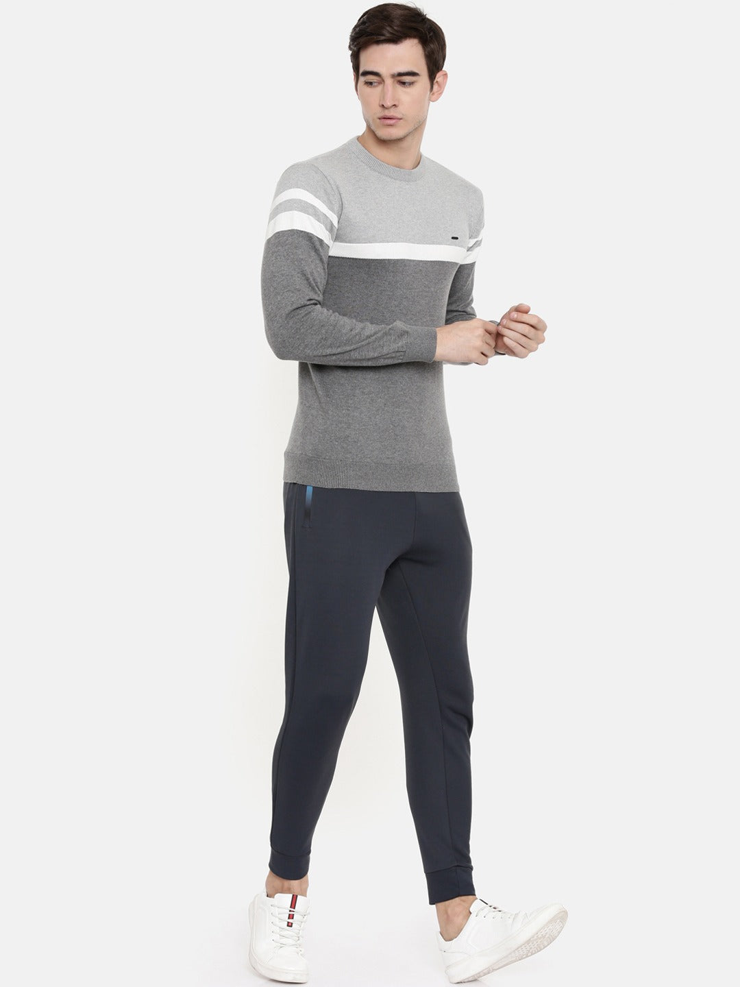 Men's Color Block Comfort Fit Jumpers