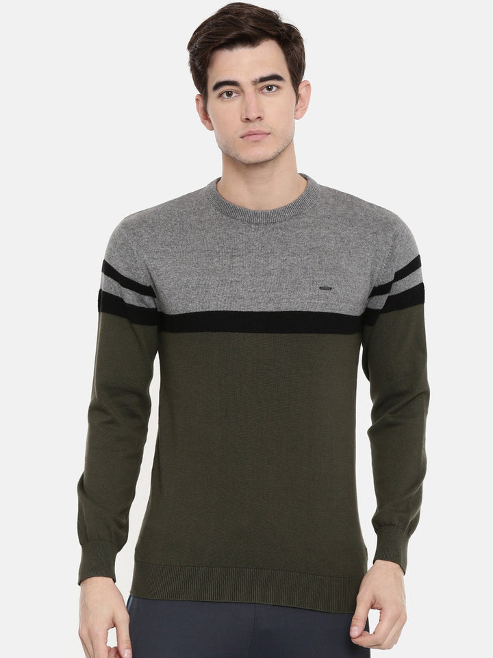 Men's Color Block Comfort Fit Jumpers