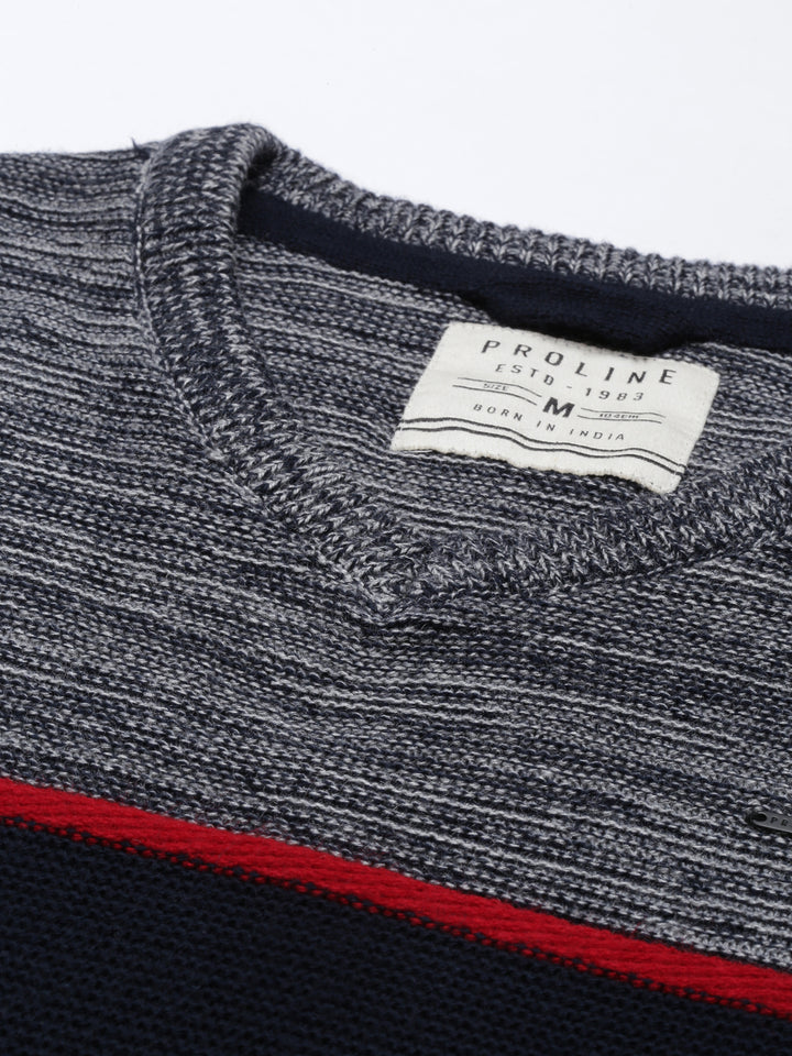 Men's Color Block Comfort Fit Jumpers