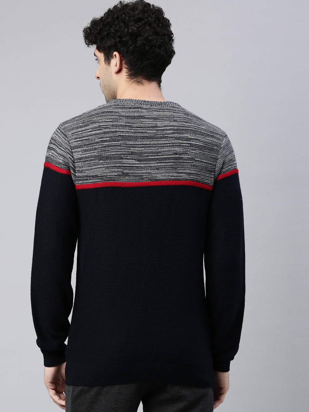 Men's Color Block Comfort Fit Jumpers