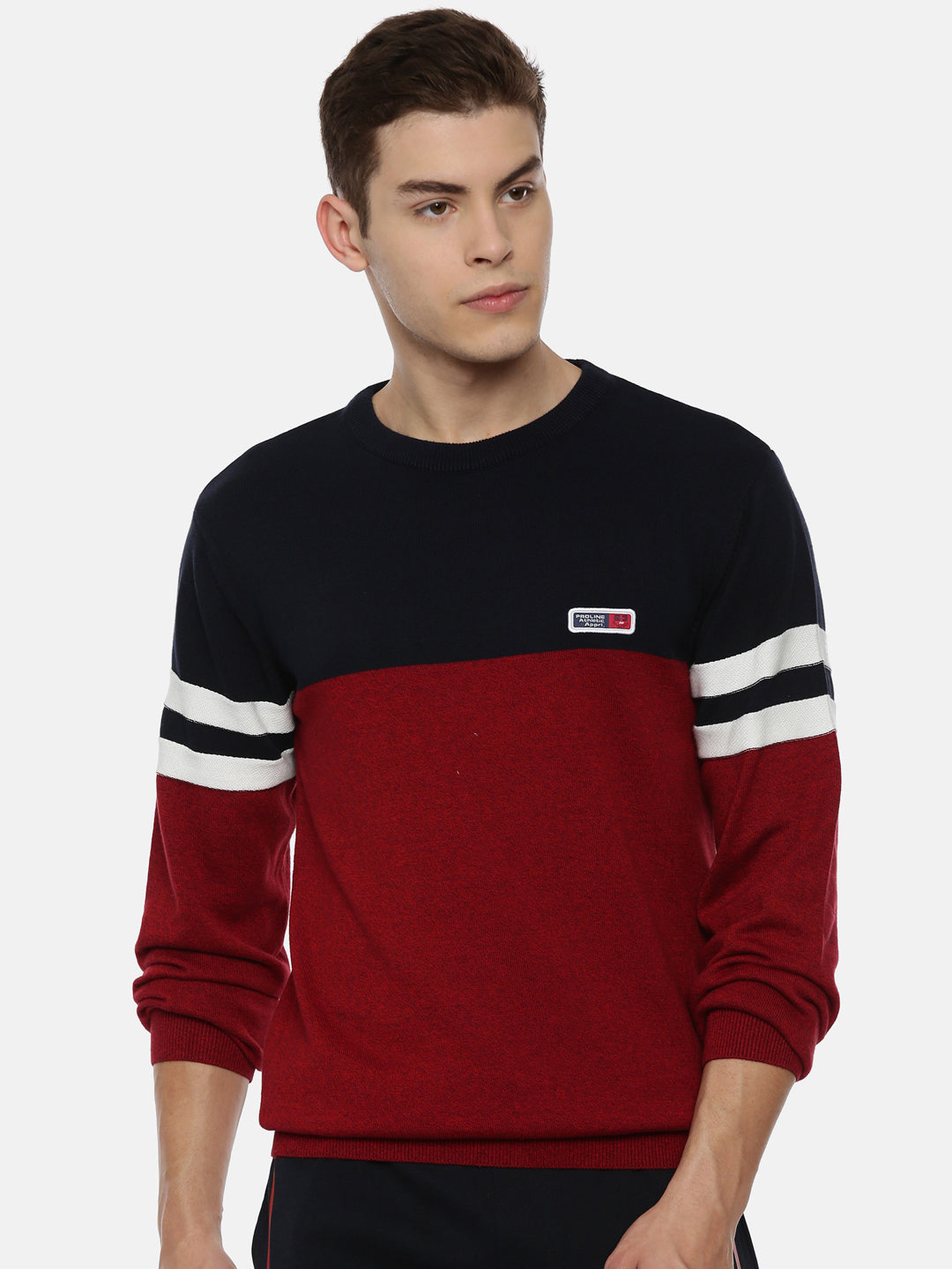 Men's Color Block Comfort Fit Jumpers