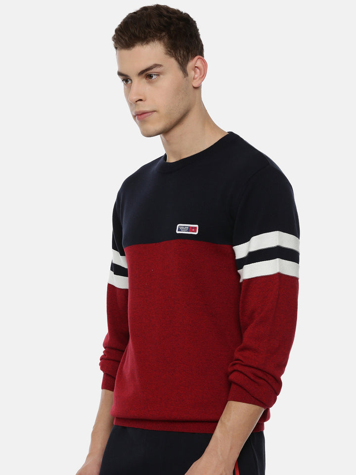 Men's Color Block Comfort Fit Jumpers