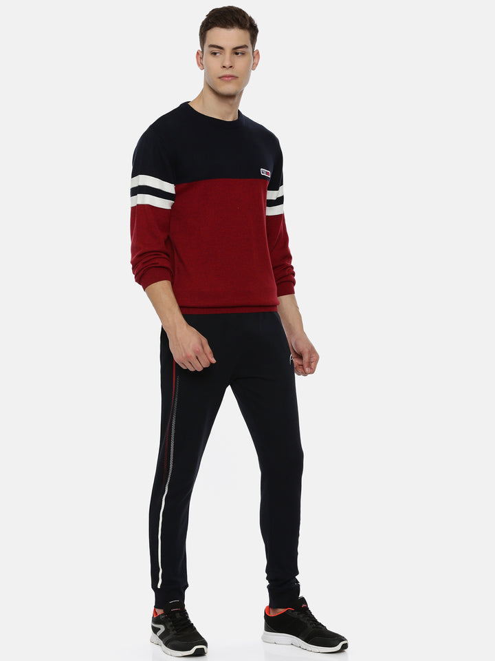 Men's Color Block Comfort Fit Jumpers