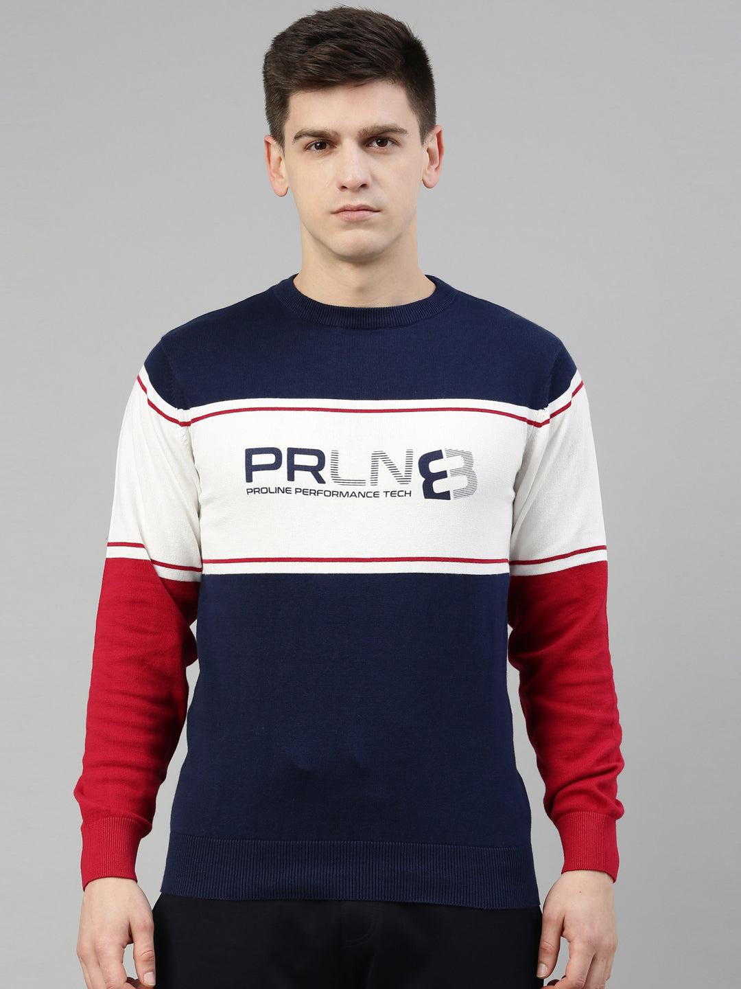 Men's Color Block Comfort Fit Jumpers