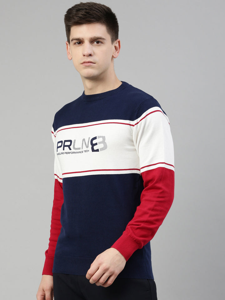 Men's Color Block Comfort Fit Jumpers