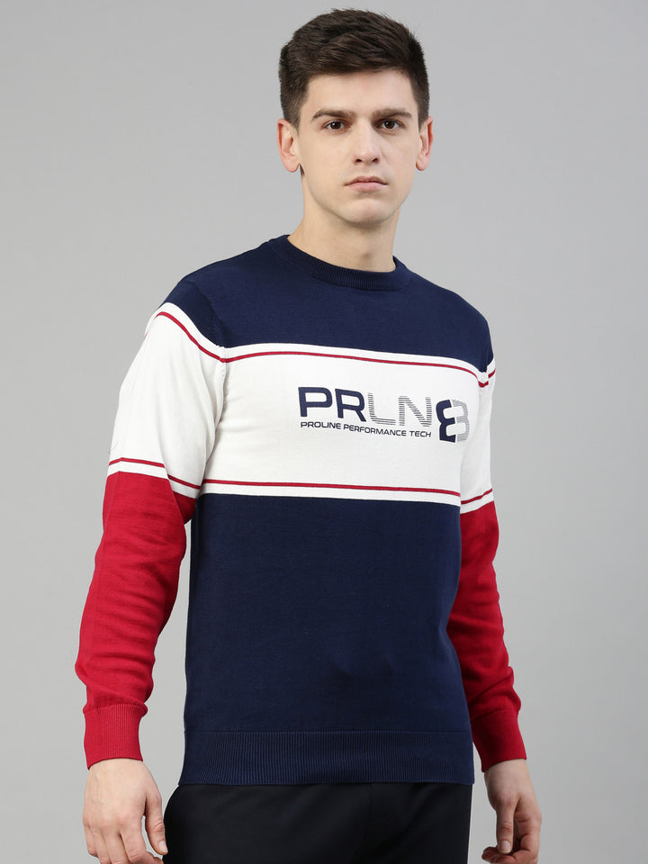 Men's Color Block Comfort Fit Jumpers