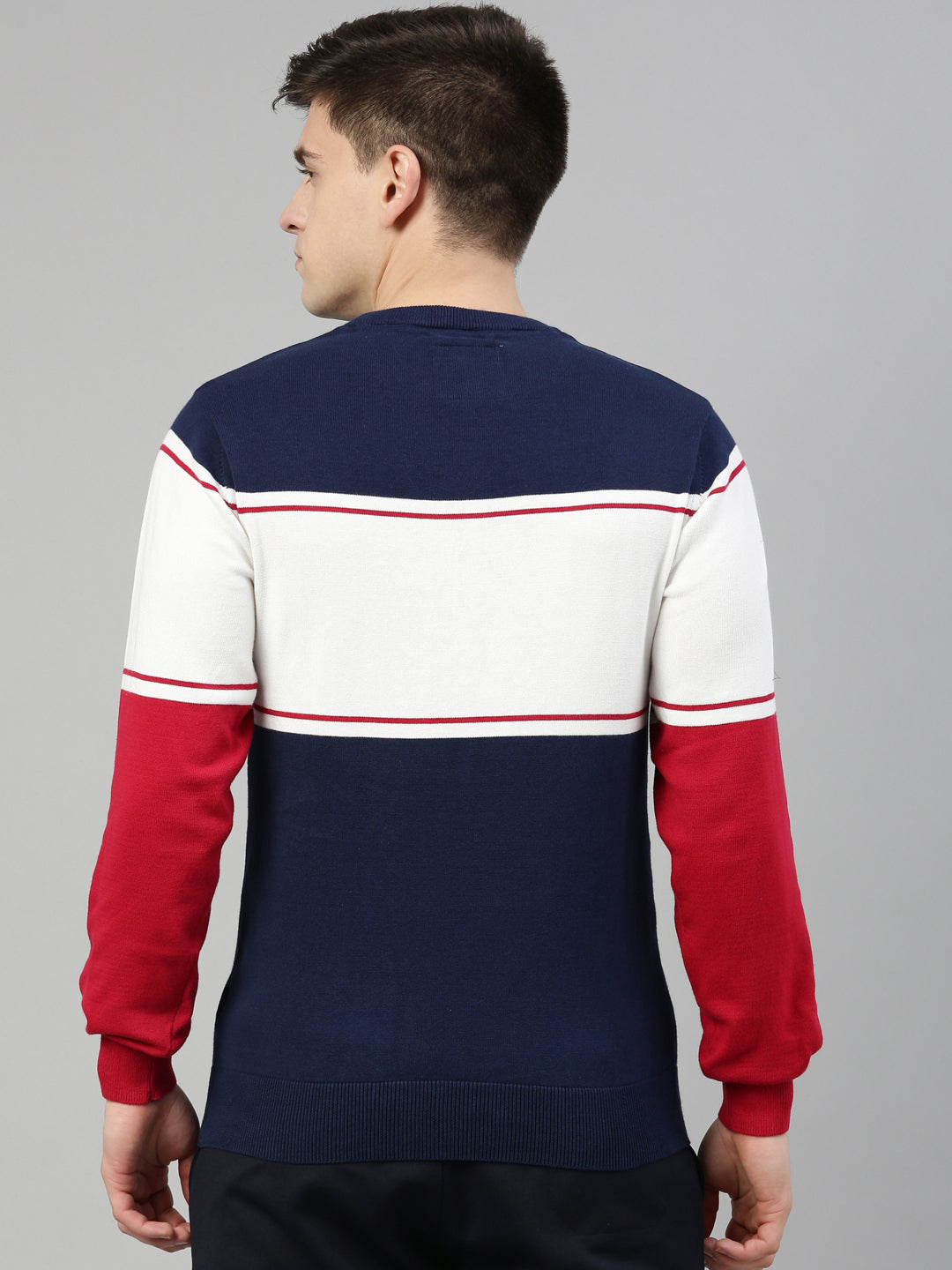 Men's Color Block Comfort Fit Jumpers