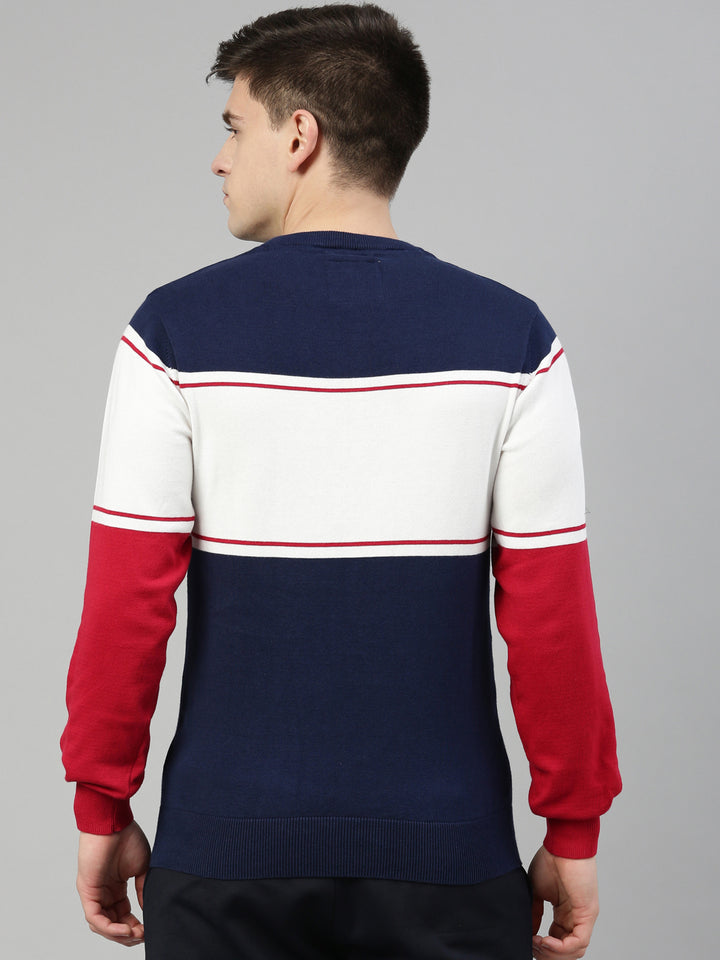 Men's Color Block Comfort Fit Jumpers