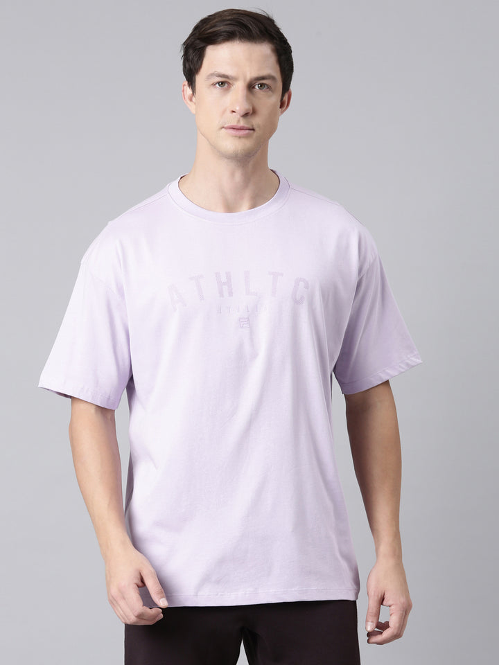 Fila Men Lavender T-Shirts Over Sized Tee