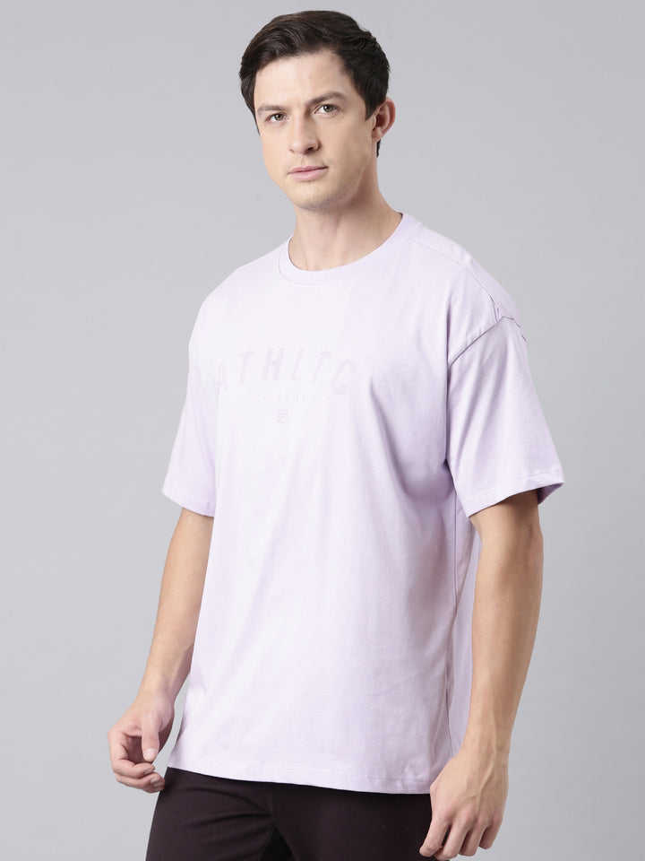 Fila Men Lavender T-Shirts Over Sized Tee
