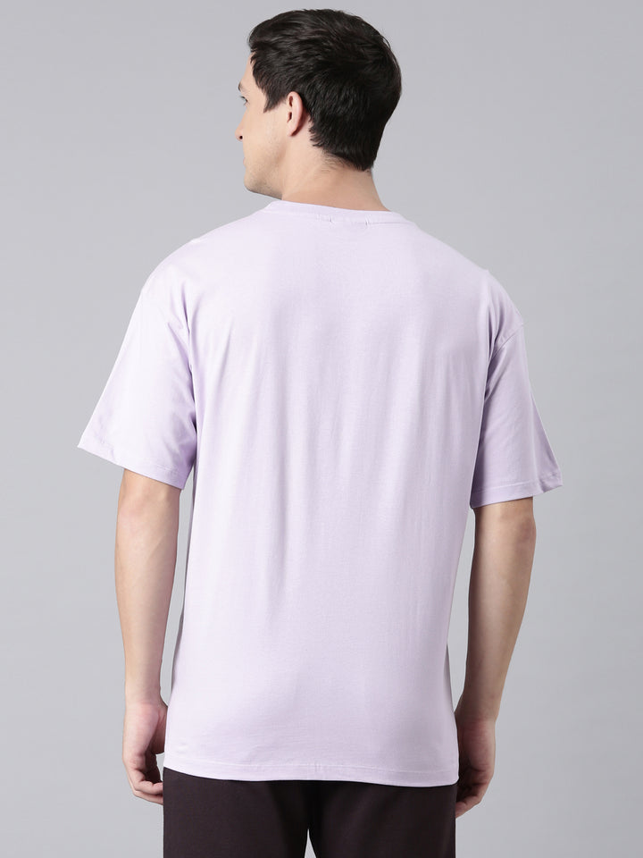 Fila Men Lavender T-Shirts Over Sized Tee
