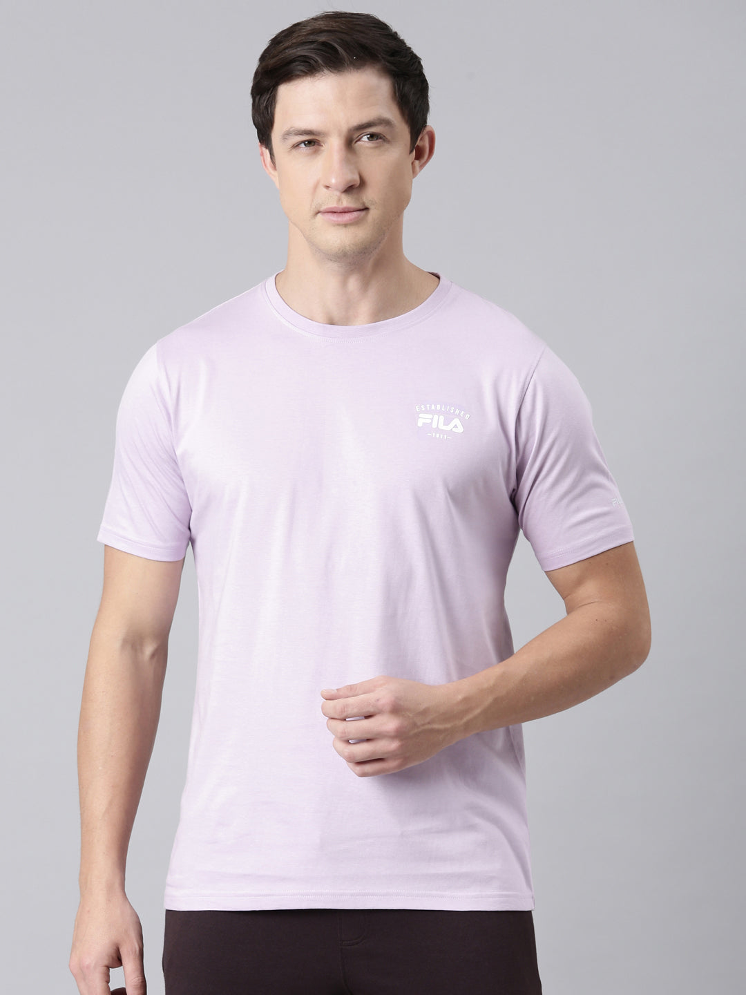 Fila Men Lavender T-Shirts Regular Fit