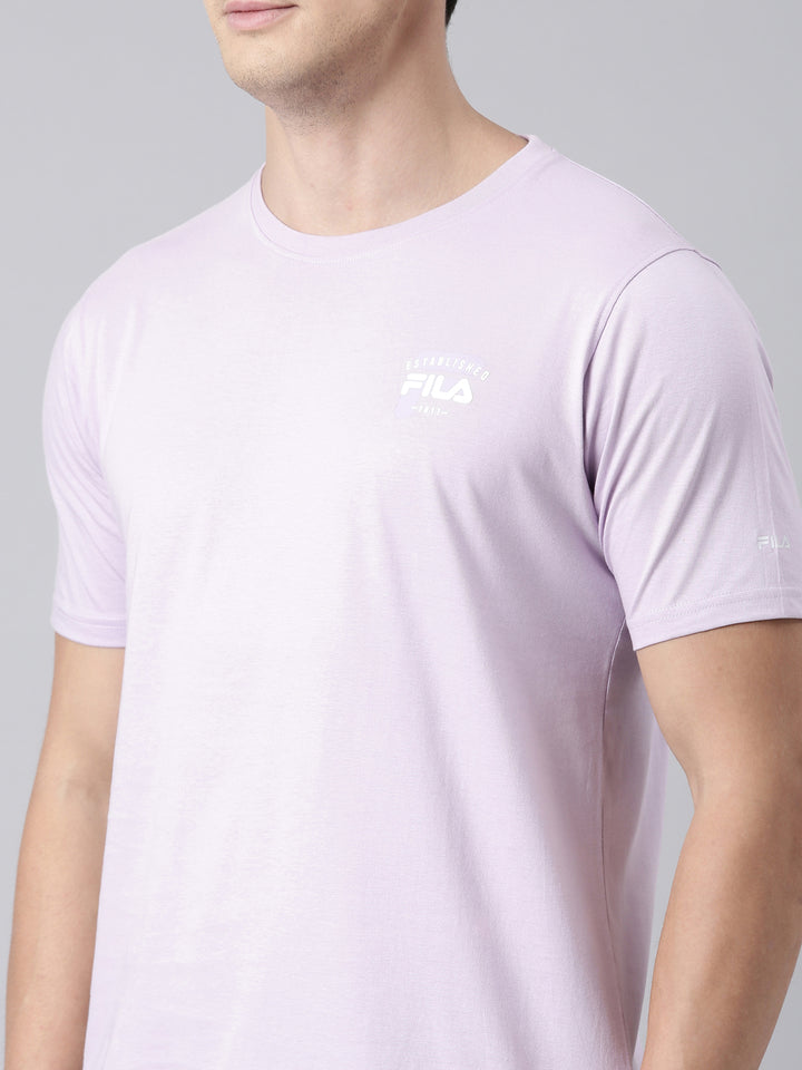Fila Men Lavender T-Shirts Regular Fit