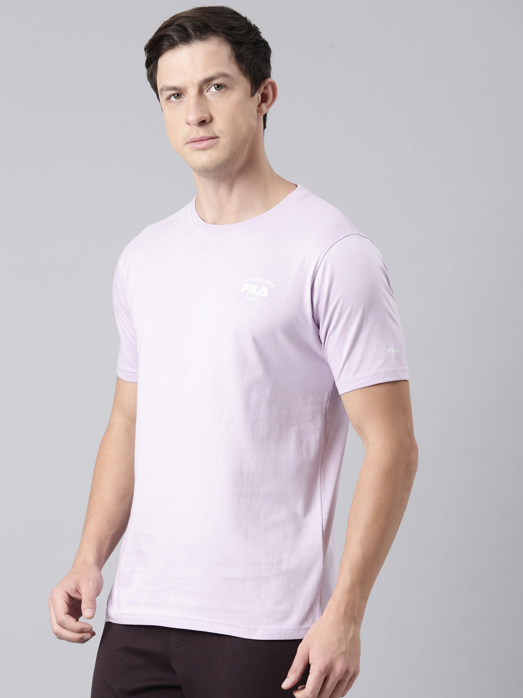 Fila Men Lavender T-Shirts Regular Fit