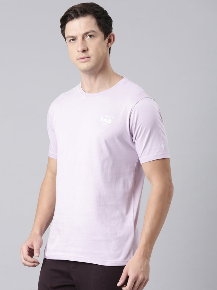 Fila Men Lavender T-Shirts Regular Fit