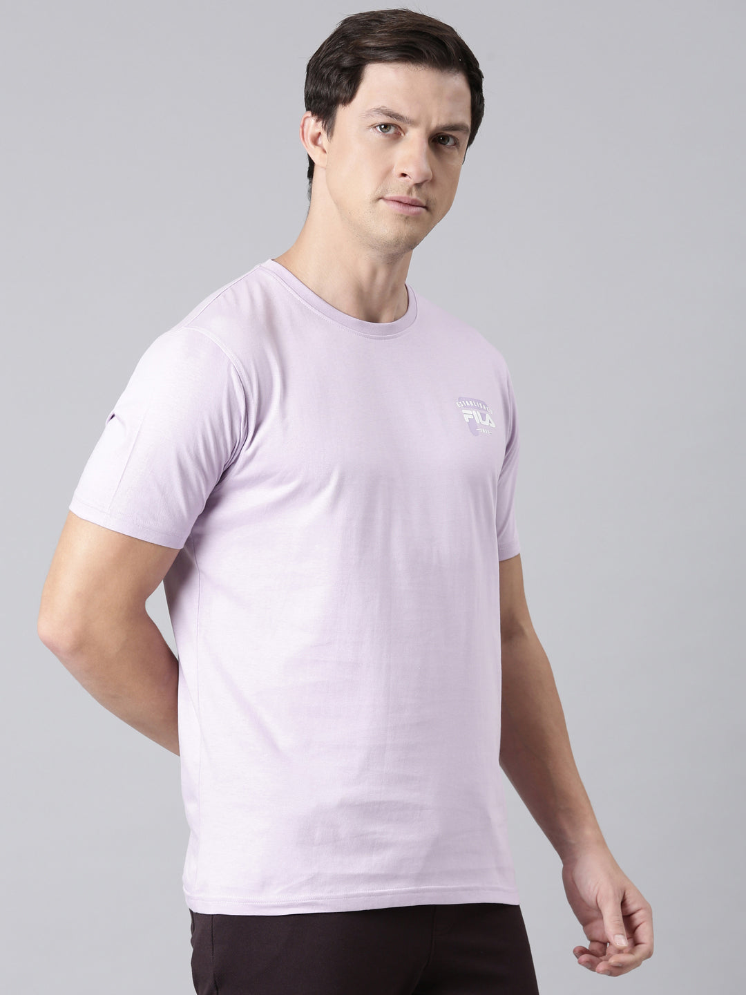 Fila Men Lavender T-Shirts Regular Fit