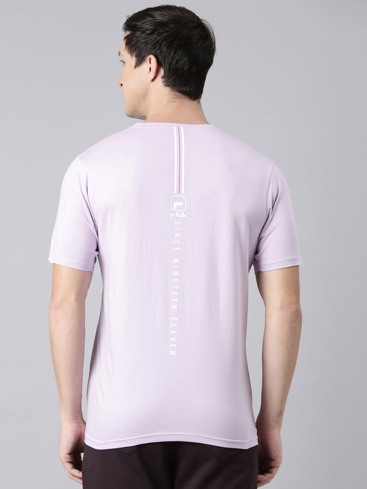 Fila Men Lavender T-Shirts Regular Fit