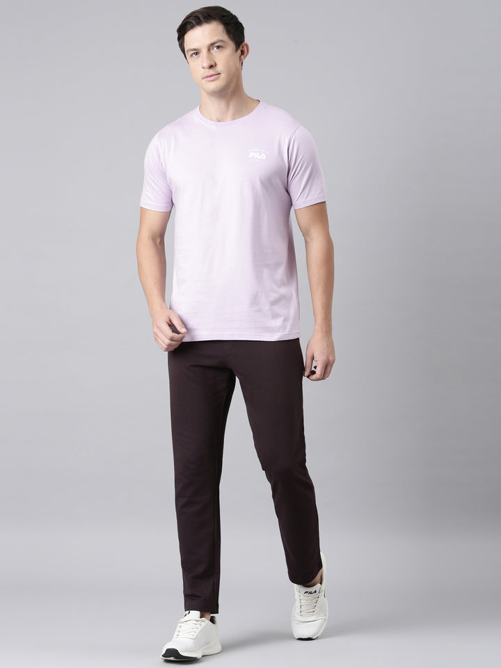 Fila Men Lavender T-Shirts Regular Fit