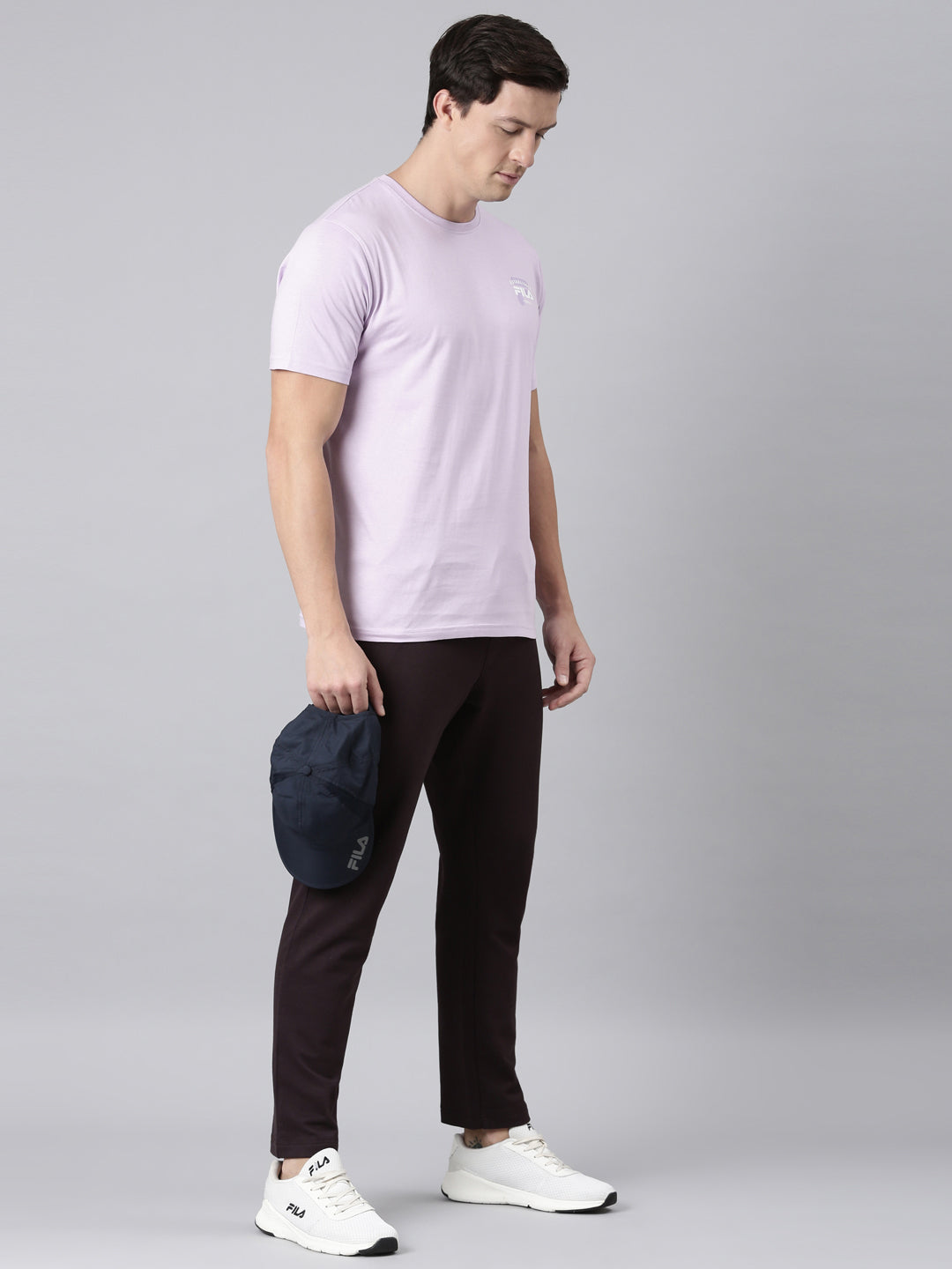 Fila Men Lavender T-Shirts Regular Fit