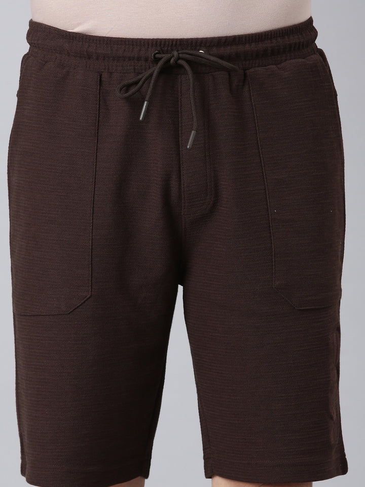 Fila Men Coffee Brown Shorts Regular Fit