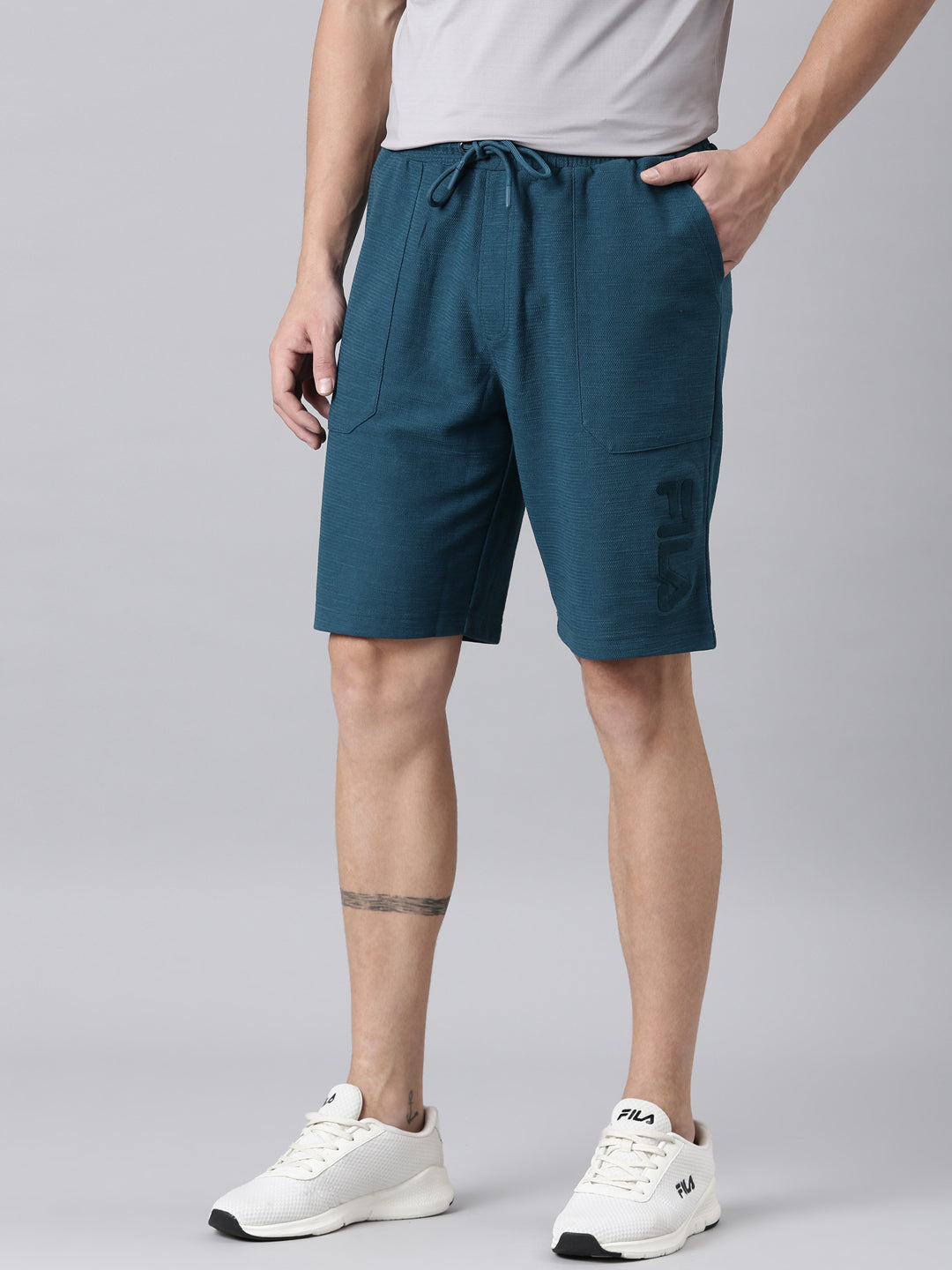 Fila Men Green Shorts  Regular Fit