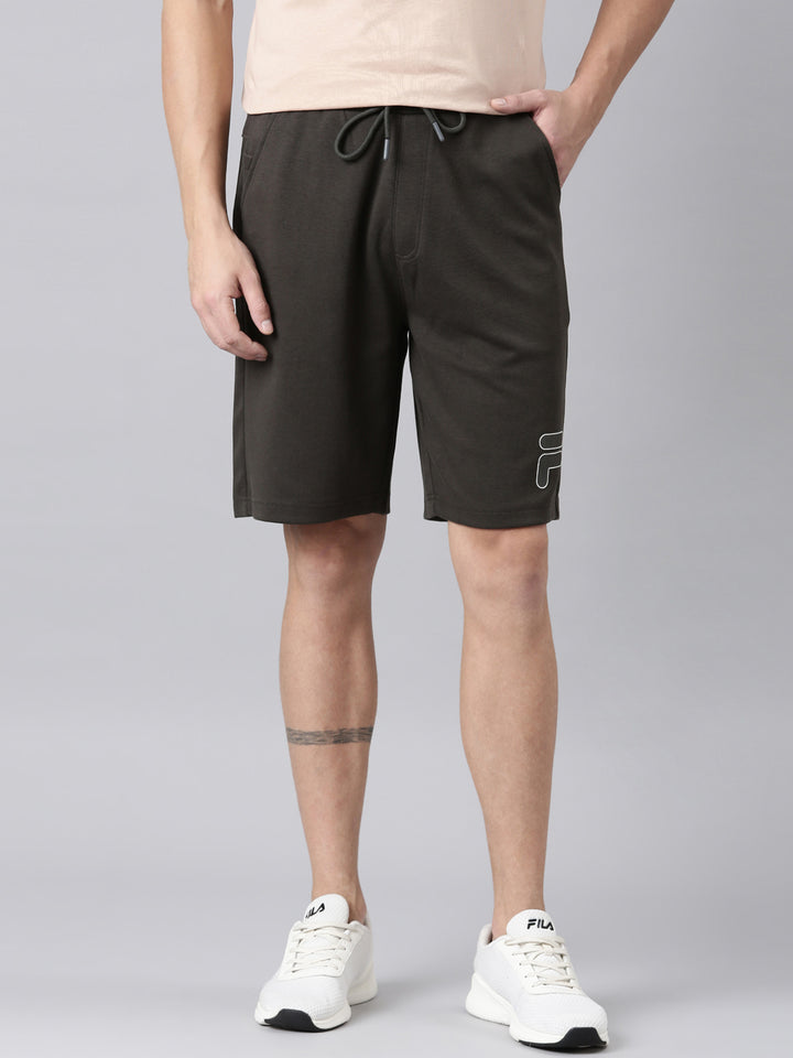 Fila Men Olive Shorts Regular Fit