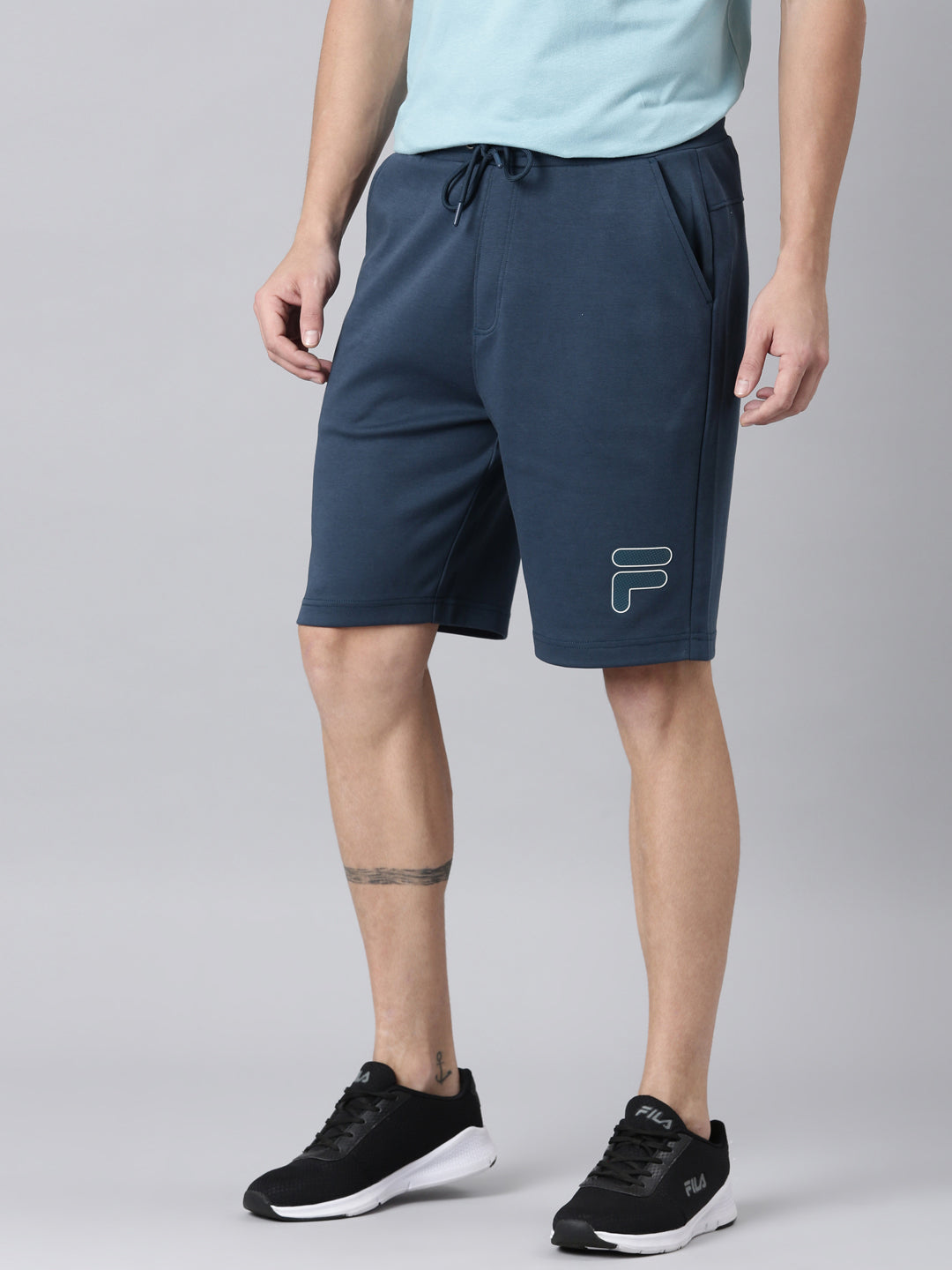 Fila Men Teal Shorts Regular Fit