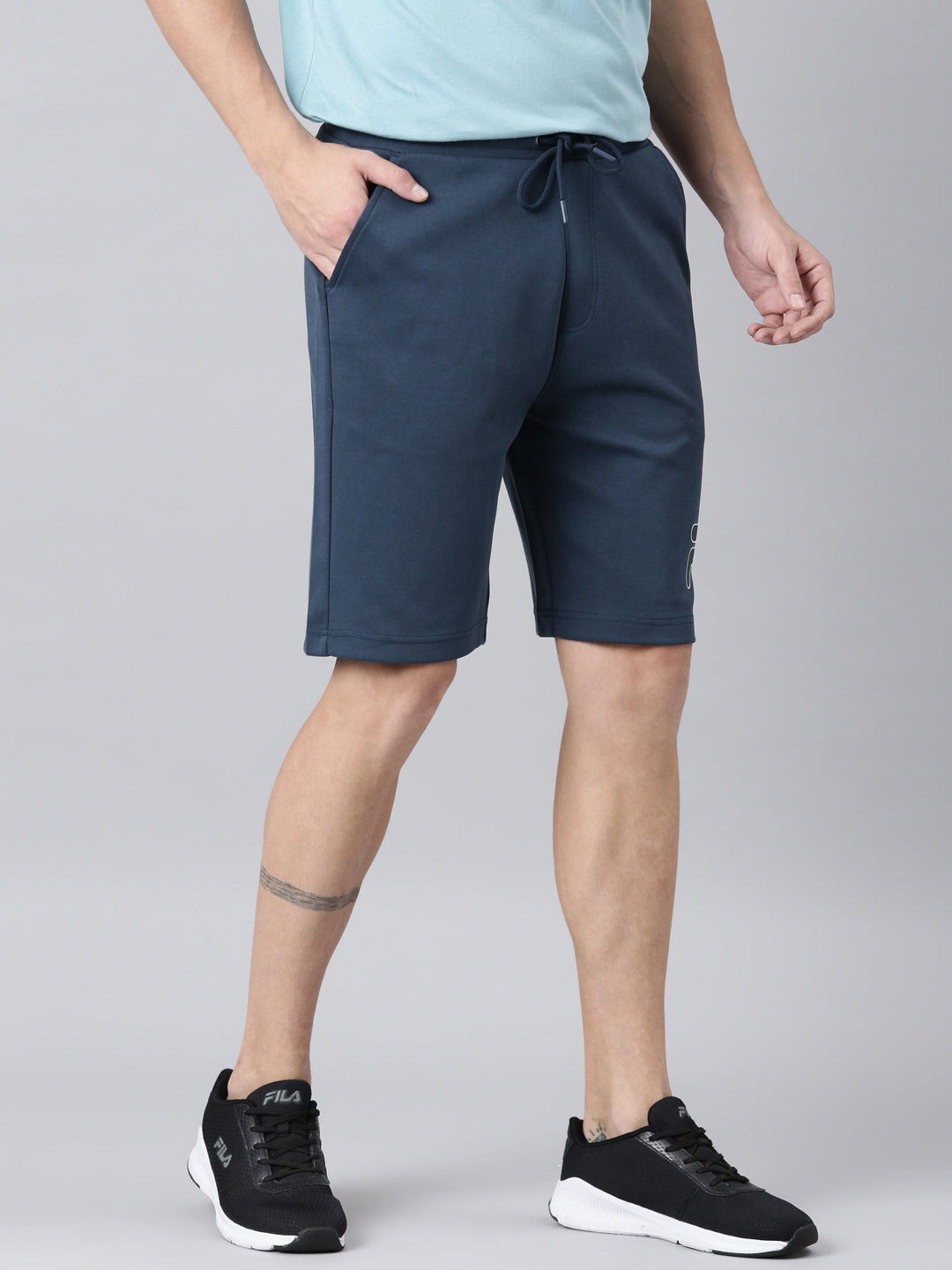 Fila Men Teal Shorts Regular Fit