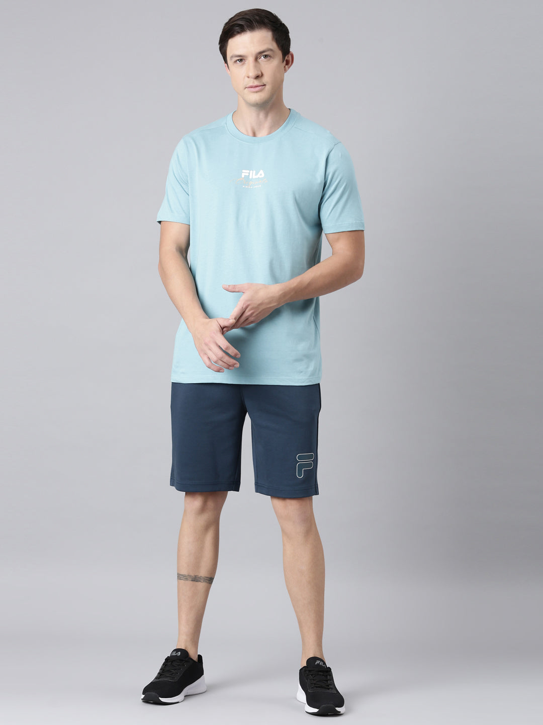 Fila Men Teal Shorts Regular Fit
