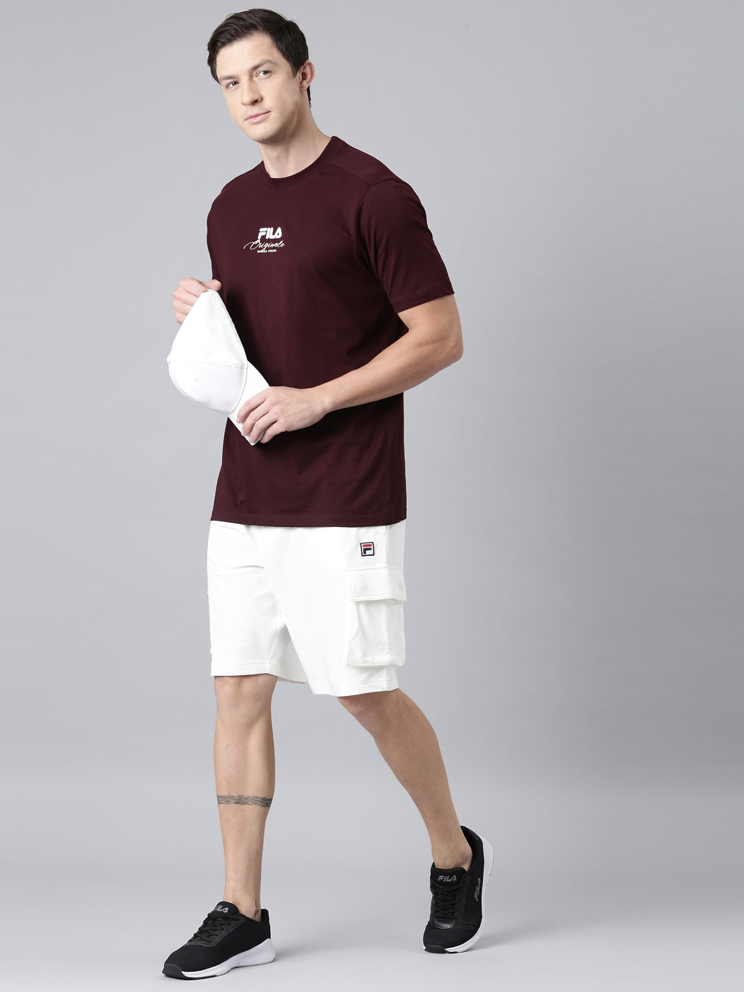 Fila Men Off White Shorts Narrow Regular Fit