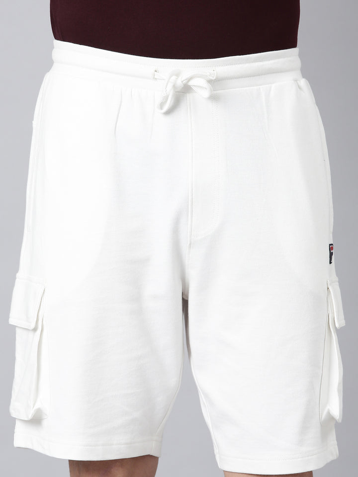Fila Men Off White Shorts Narrow Regular Fit