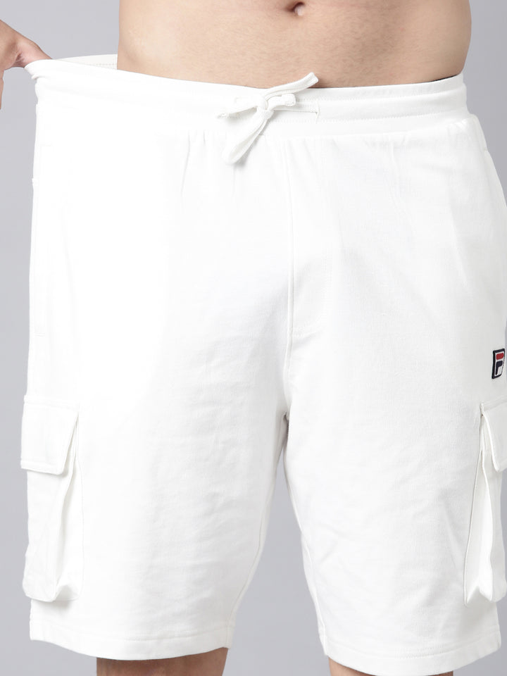 Fila Men Off White Shorts Narrow Regular Fit