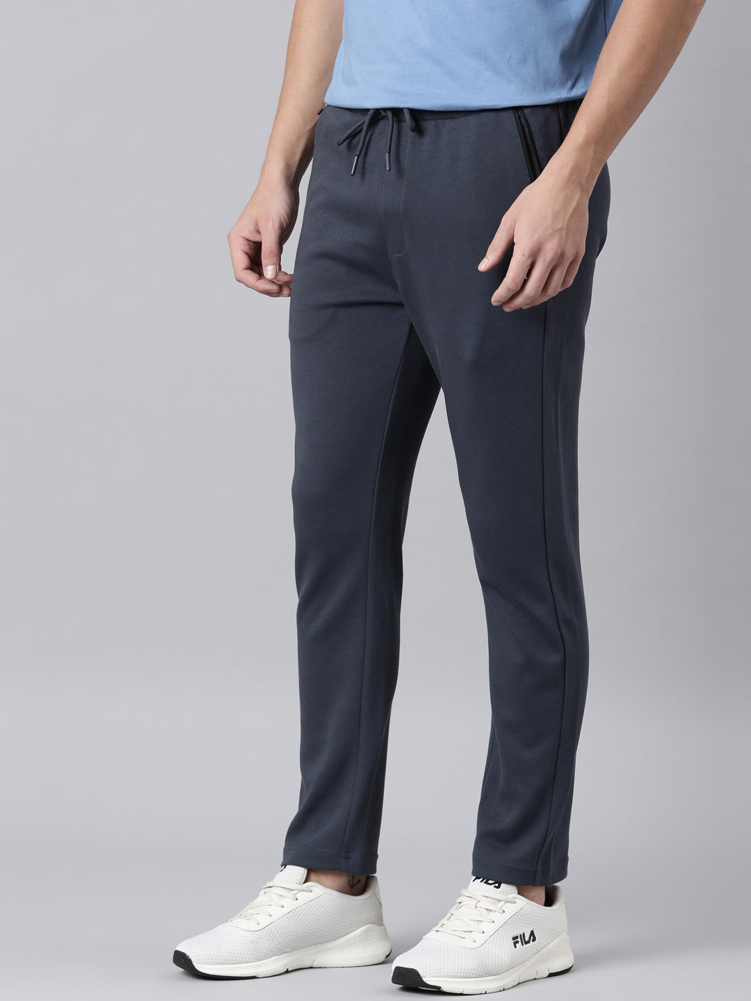 Fila Men Grey Bottom Wear Regular Fit
