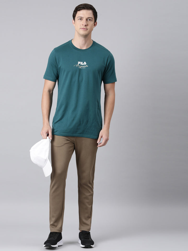 Fila Men Brown Bottom Wear Regular Fit