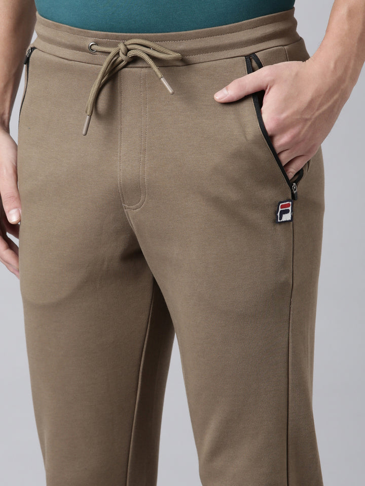 Fila Men Brown Bottom Wear Regular Fit