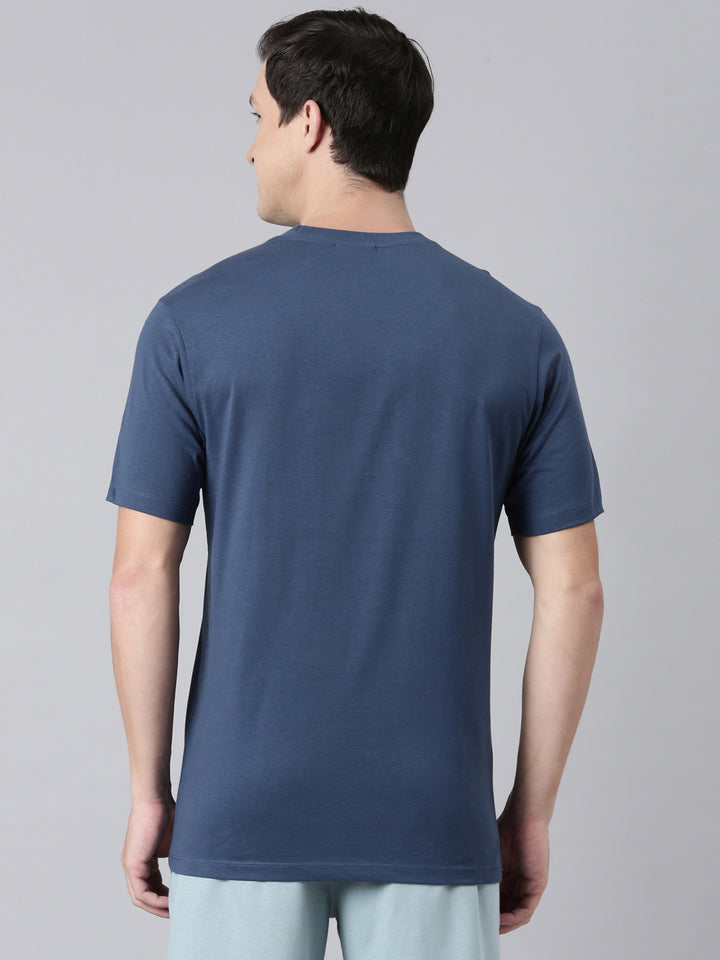 Fila Men Navy Blue T-Shirts Regular Fit