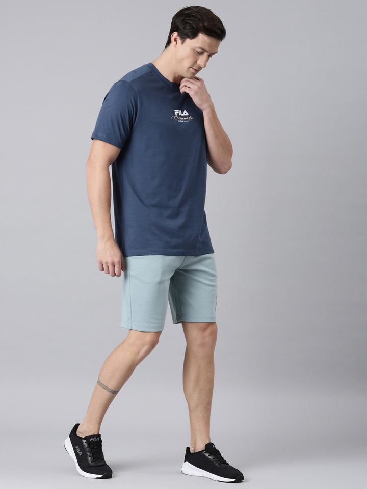 Fila Men Navy Blue T-Shirts Regular Fit