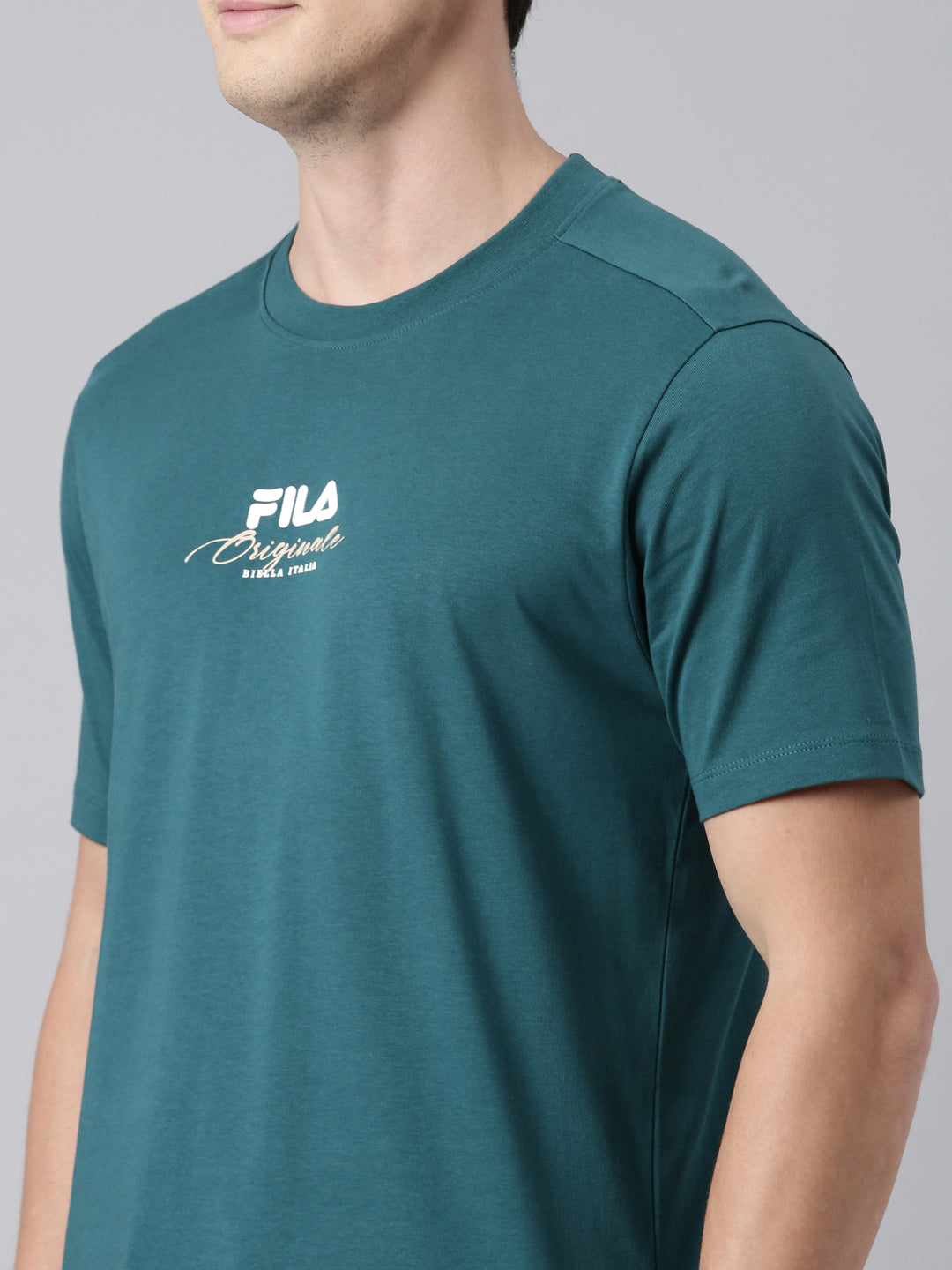 Fila Men Lime Green T-Shirts Regular Fit