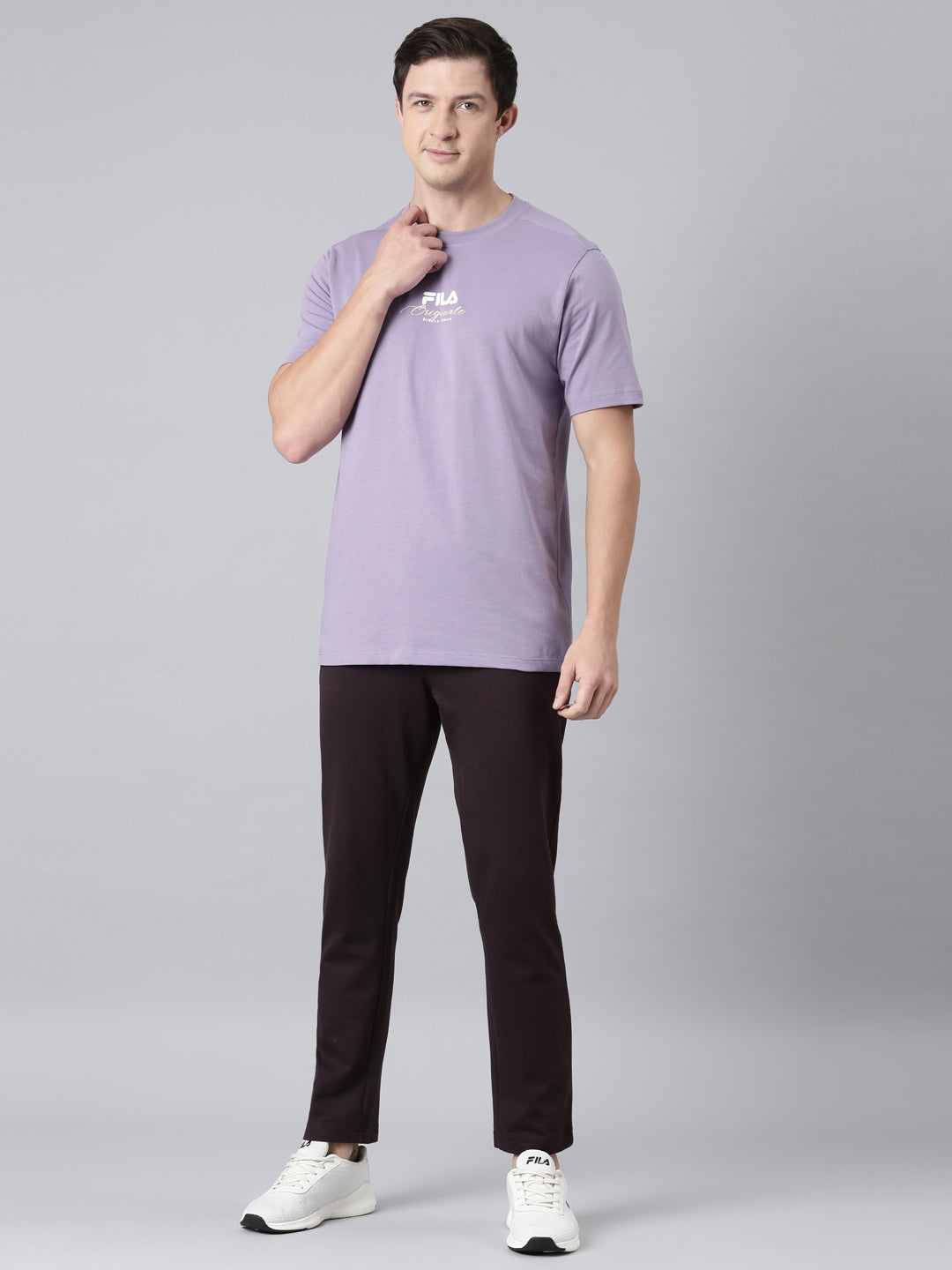 Fila Men Violet T-Shirts Regular Fit
