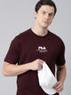 Fila Men Maroon T-Shirts Regular Fit