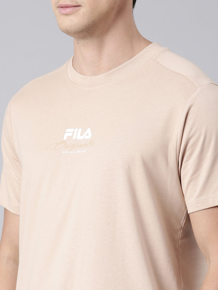 Men Camel Brown T-Shirts Regular Fit