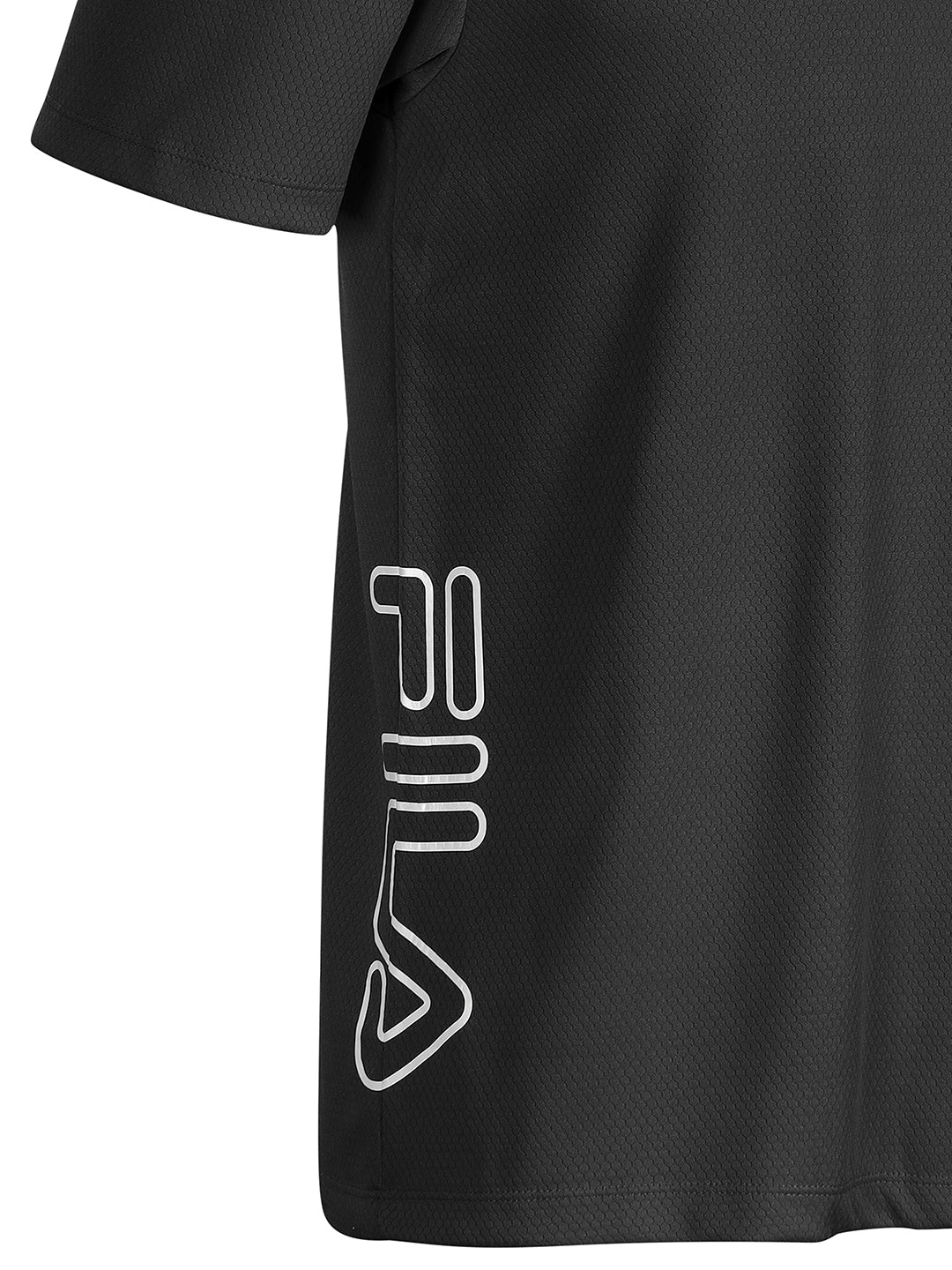 Fila Men Black Picco Tee Knitted Tee Shirt