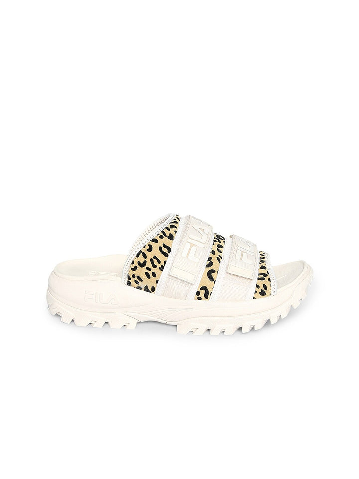 Fila Grey Outdoor Slide Animal Print Women's Slippers